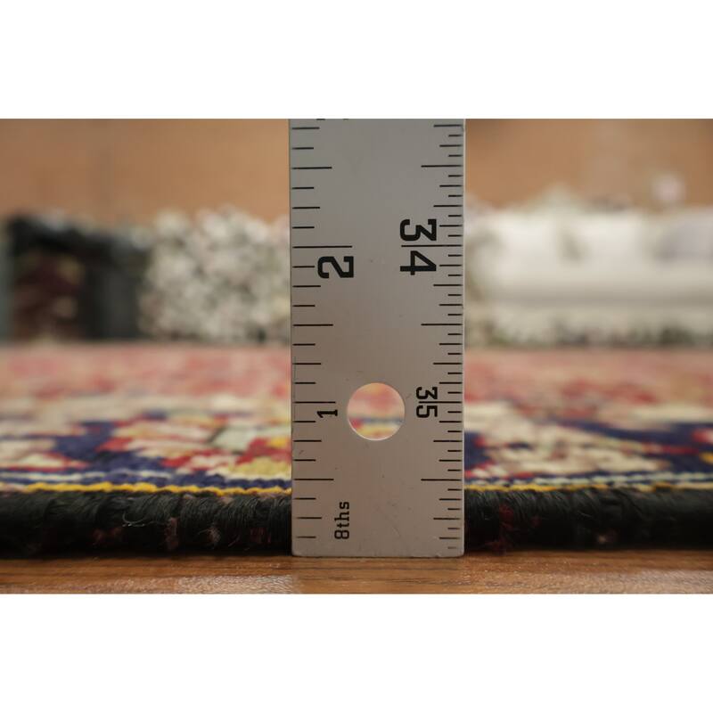 Hand Knotted Oriental 100% Wool Carpet Traditional All-Over Red Tabriz Area Rug - 5' 10'' X 4' 1''