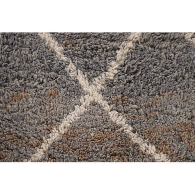 Trellis / Moroccan Oriental Area Rug Hand-Knotted Wool Carpet - 6'0" x 10'2"