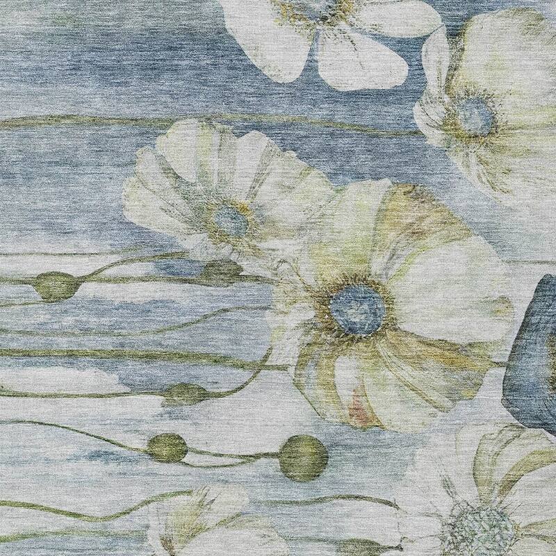 HomeRoots Floral Transitional Rectangle Outdoor Rug