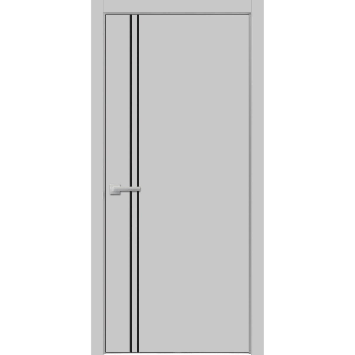 SartoDoors Planum 0016 | Interior French Doors French Door | Solid Wood | Hardware Set | 28x80, Grey Matte Bedroom Door