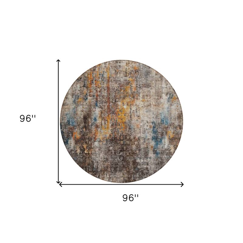 HomeRoots Abstract Transitional Rectangle Outdoor Rug