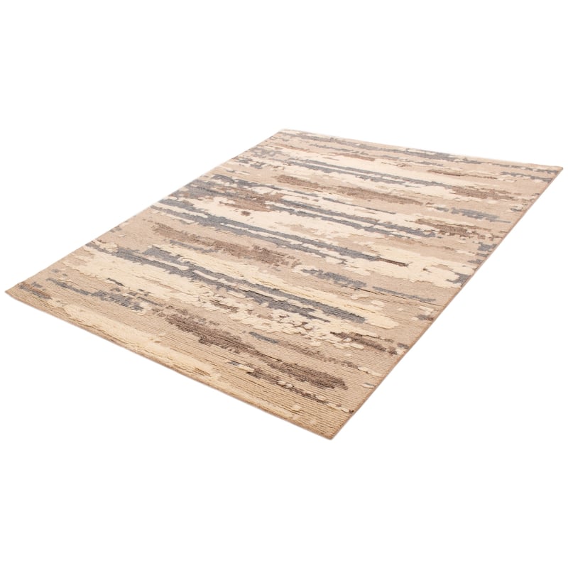 ECARPETGALLERY Hand-knotted Tangier Beige Wool Rug - 8'0 x 9'11