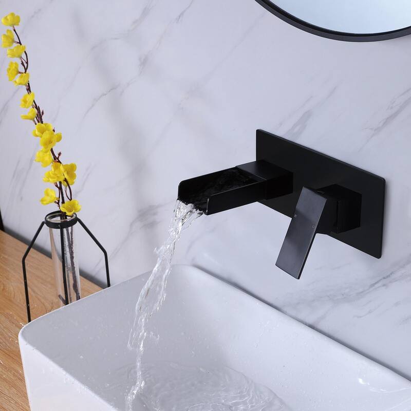 WIZ Waterfall Single-Handle Wall Mount Bathroom Faucet