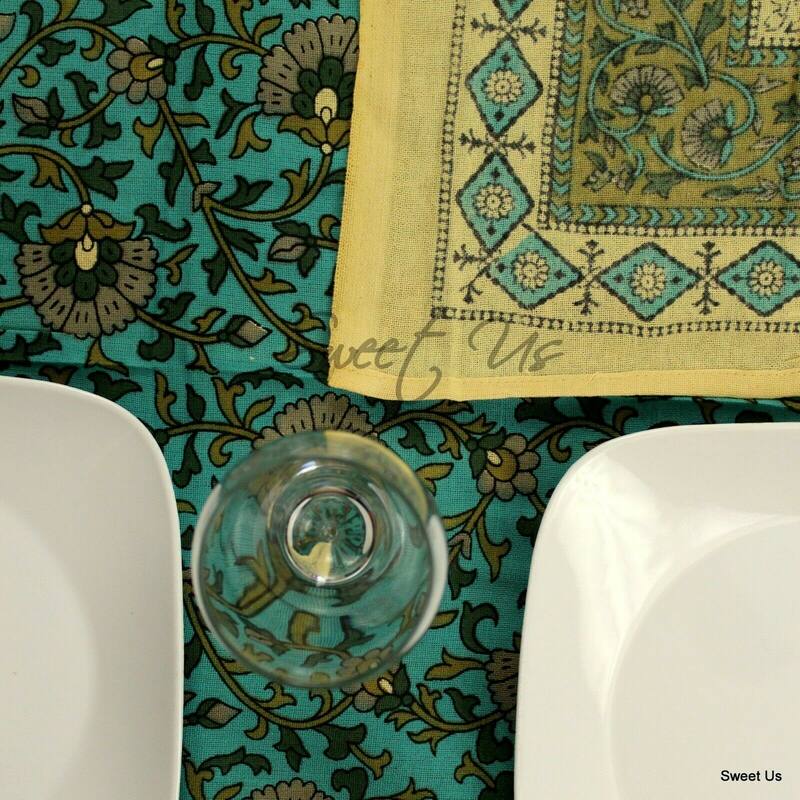 Cotton Extravagant Floral Vine Tablecloth Rectangle