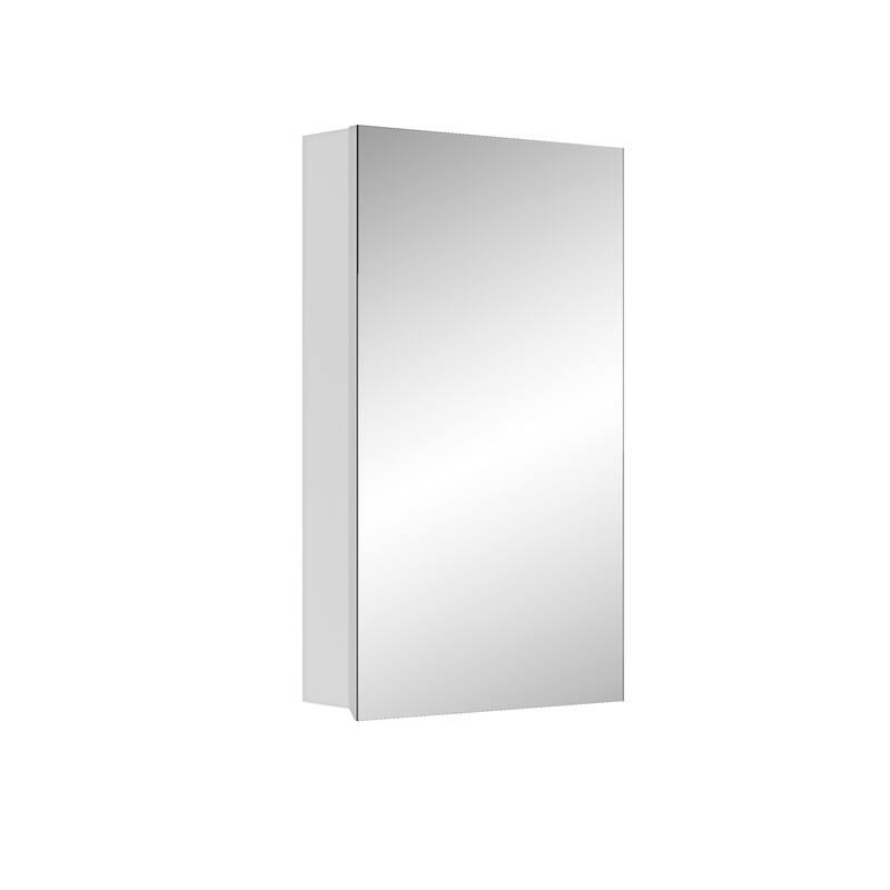Wall Mounted Bathroom Medicine Cabinet with HD Mirror, Recessed or Surface Mount, Storage for Cosmetics & Personal Care