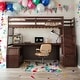 preview thumbnail 18 of 50, Full Size Loft Bed with 7 Drawers 2 Shelves and Desk Espresso