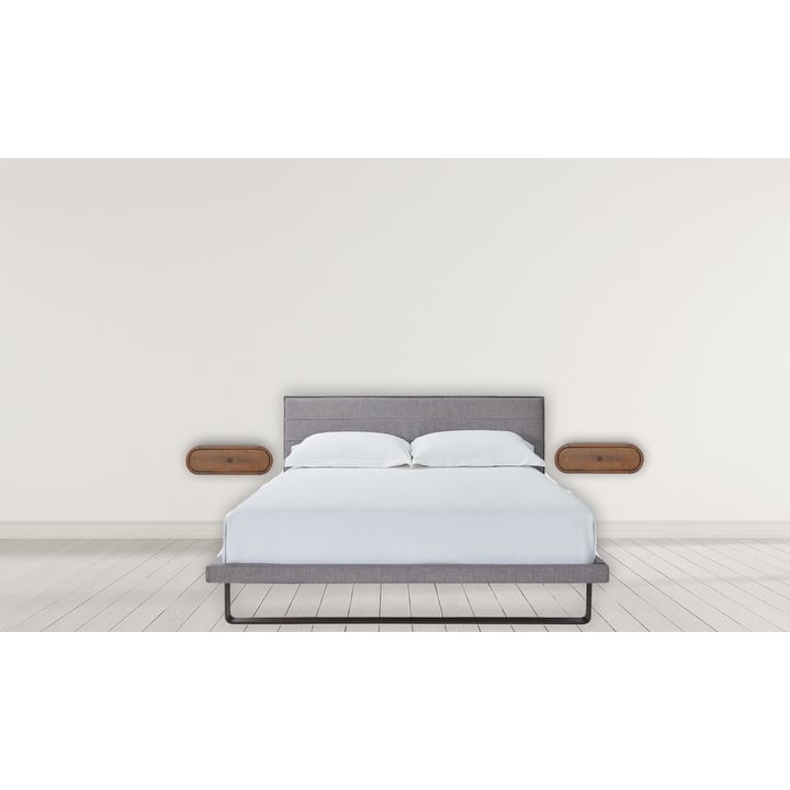 Wall-Mounted Round Chestnut Bedside