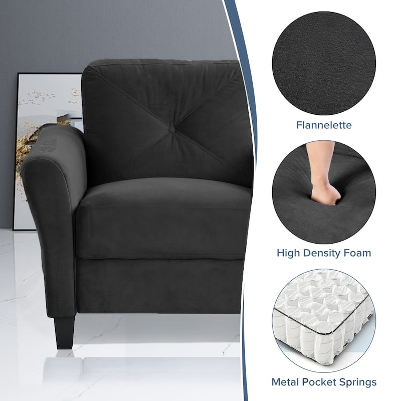 Couch Comfortable Sectional Couches and Sofas for Living Room Bedroom Office Small Space, 3 Seat