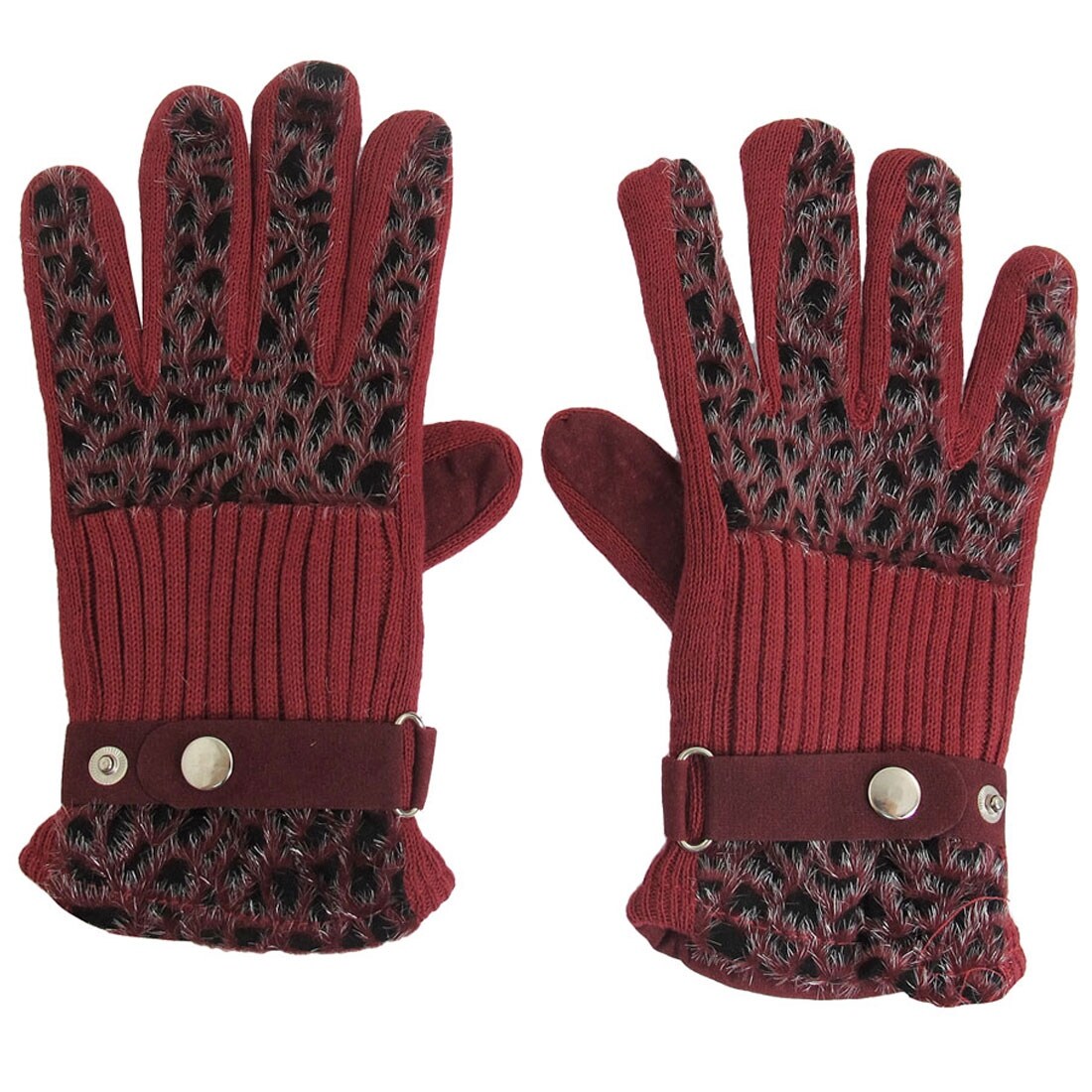 ladies red wool gloves