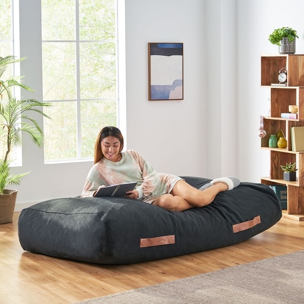 slide 1 of 99, Avera Indoor Bean Bag with Vinyl Straps by Christopher Knight Home