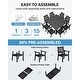 preview thumbnail 10 of 36, WINSOON 10-Piece HIPS All Weather Outdoor Patio Dining Sets with Umbrella Hole& Aluminum Frame,2-Table 8-Chairs