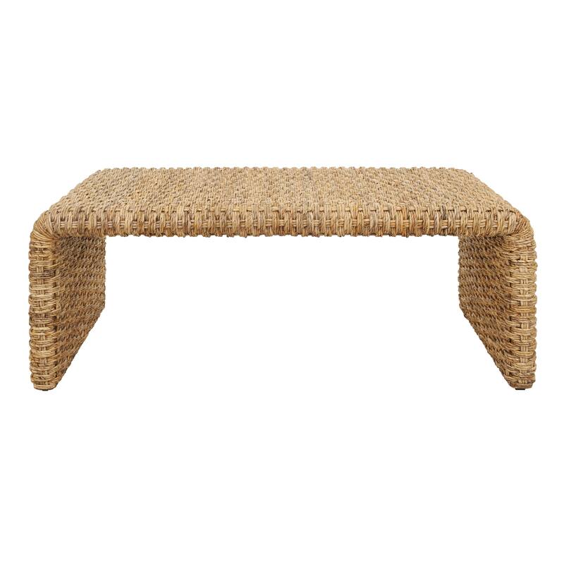 NPD Furniture Vaine Bohemian Woven Abaca Coffee Table or End Table