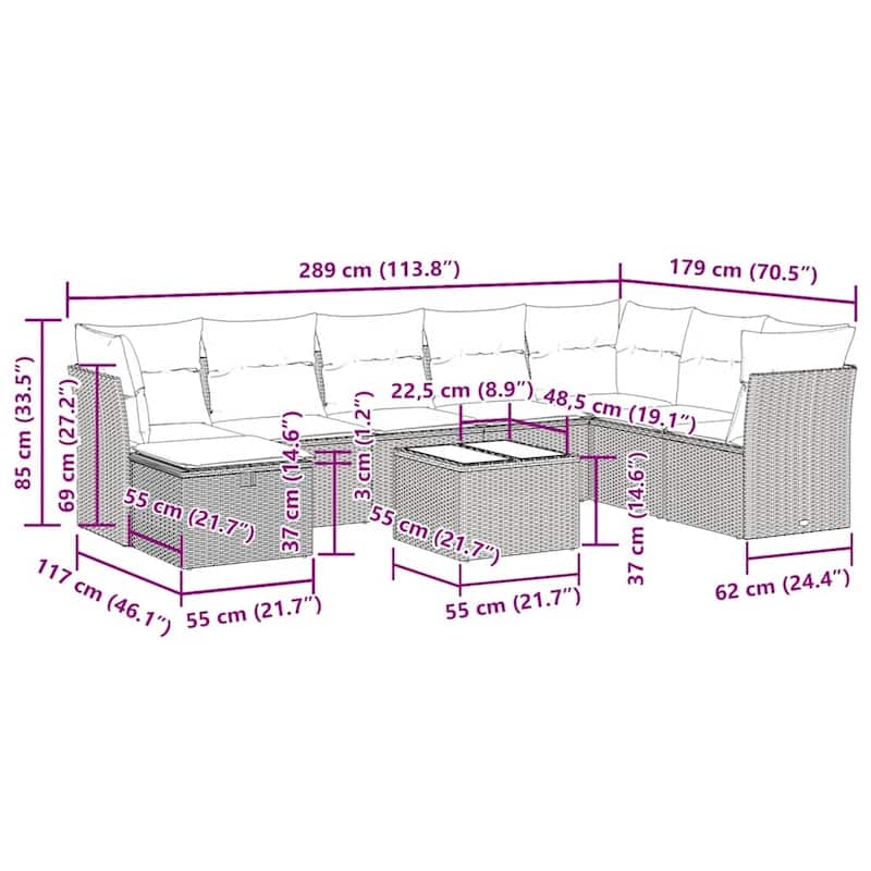 vidaXL Garden Sofa Set
