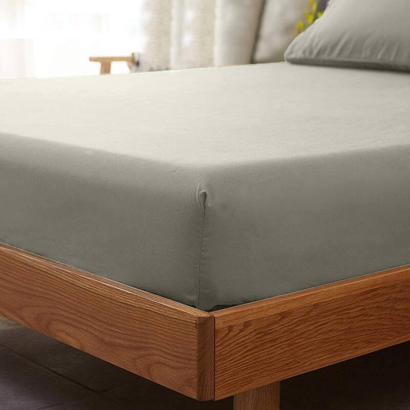 Flannel Fitted Bottom Sheet 100 Percent Cotton Double Brushed Flannel -170 GSM Heavyweight, Deep Pockets & All Around Elastic