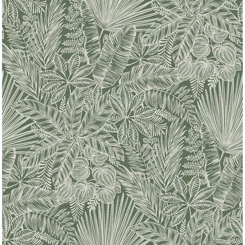 A-Street Prints Vita Green Botanical Wallpaper
