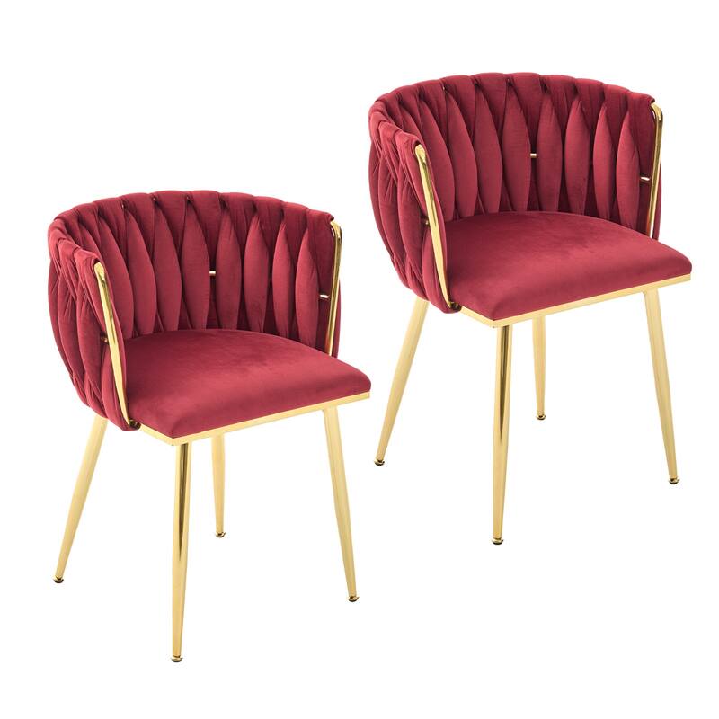 Makeup Chair, Home Backrest Light Luxury Dining Chair, Balcony Table Edge Chair (set of 2)