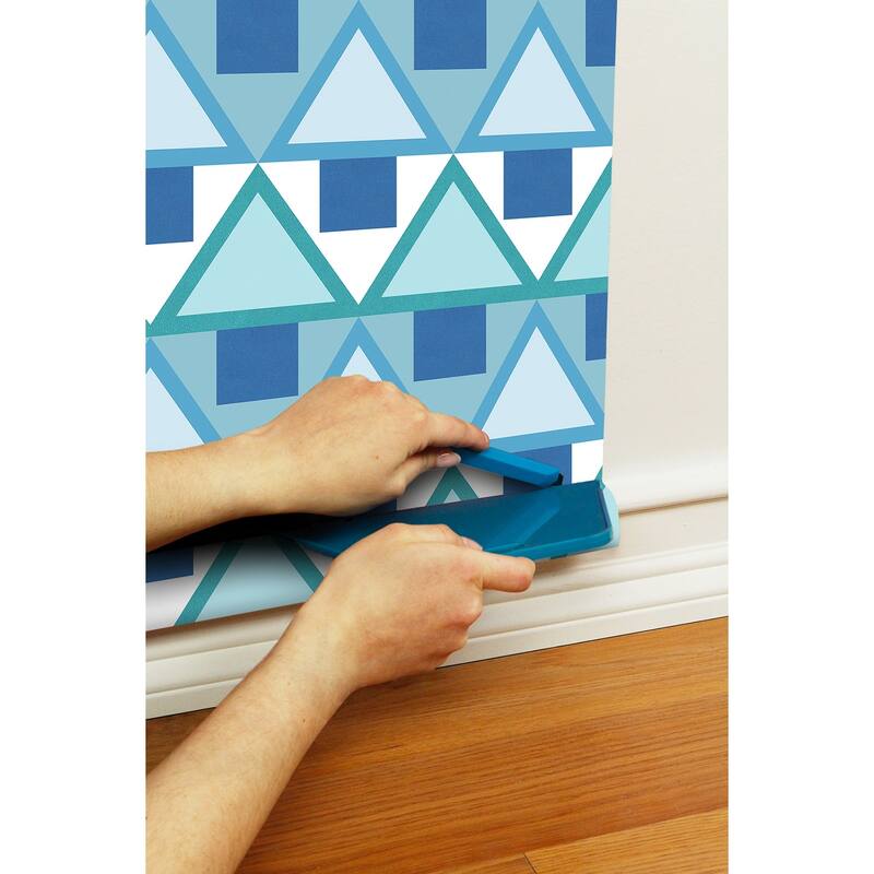 Aelfie Blue Madaket Geometric Peel & Stick Wallpaper