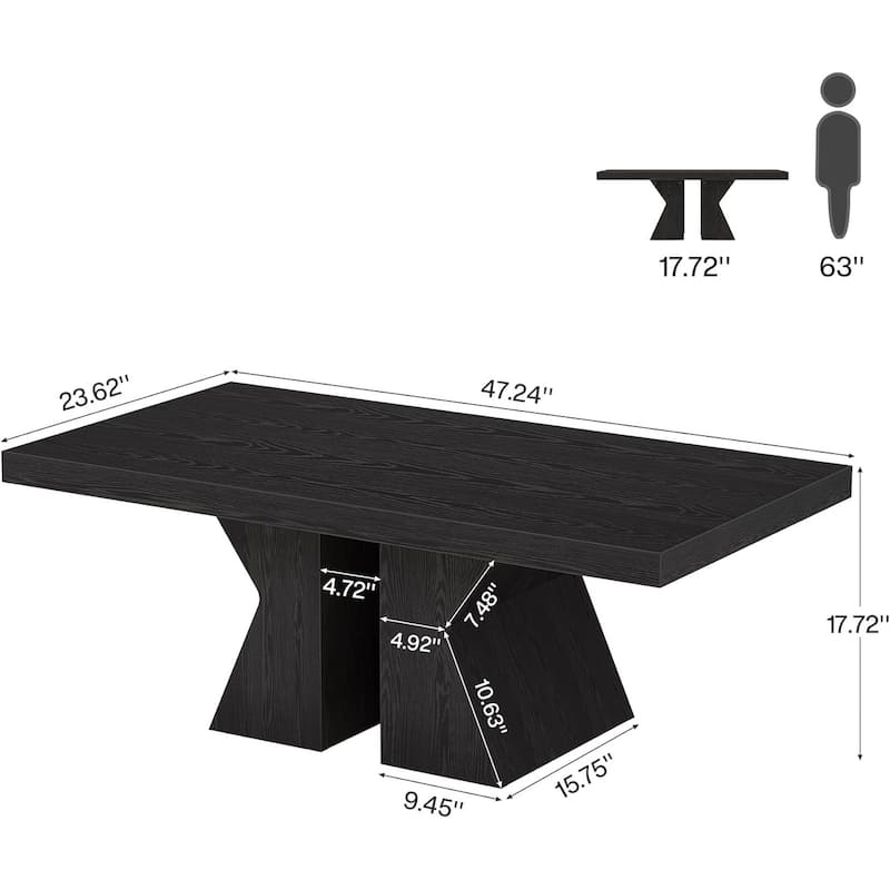 Farmhouse Wood Coffee Table for Living Room