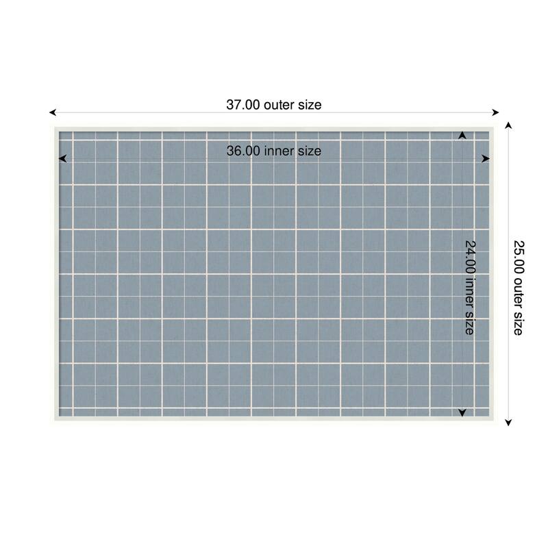 Kate and Laurel Framed Fabric Pinboard Light Blue Plaid Wall Organization