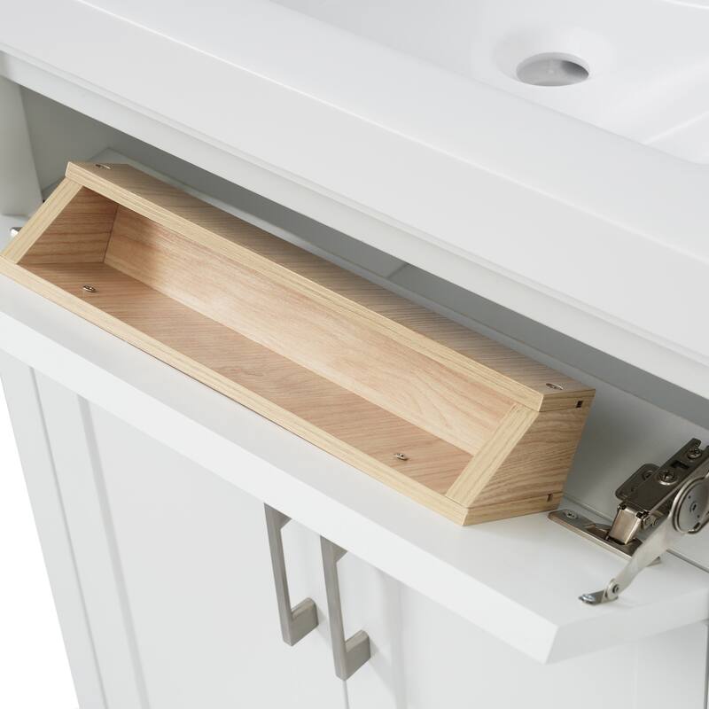 36 inch MDF Freestanding Bathroom Vanity without Top with Soft-Close Drawer