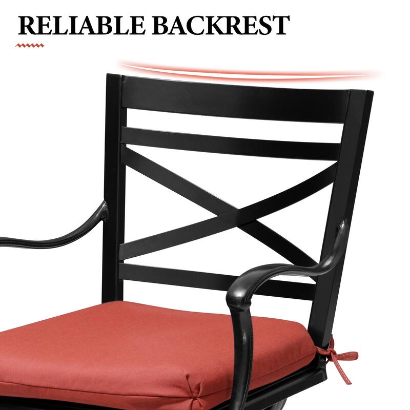 Outdoor Indoor Patio Bar Stools Aluminum Swivel Bar Chair with Sunbrella Cushion