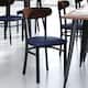 Option Walnut Wood Back/Blue Vinyl Seat