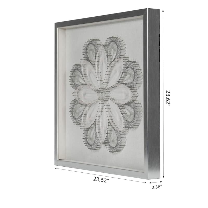HUJI String Art Flower Shadow Box Wall Decor