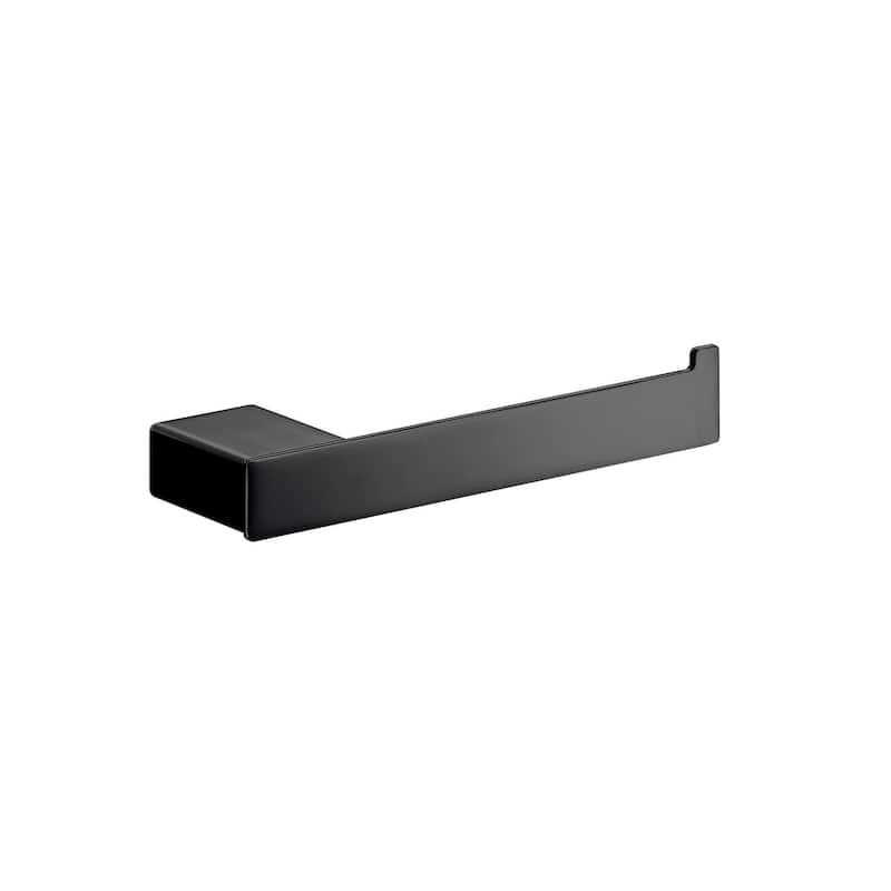 WS Bath Collections Loft Wall Mounted Euro Toilet Paper Holder - Matte Black
