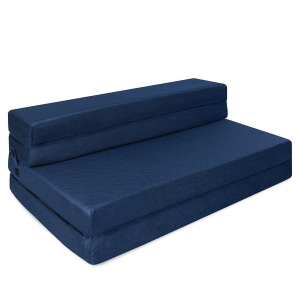 slide 2 of 6, Milliard 4.5-inch Tri-Fold Twin XL Mattress Sofa Bed