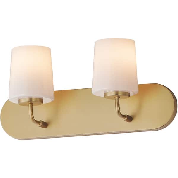 slide 2 of 11, Maxim 12892WT Durham 2 Light 18" Wide Bath Vanity Light Natural Aged Brass