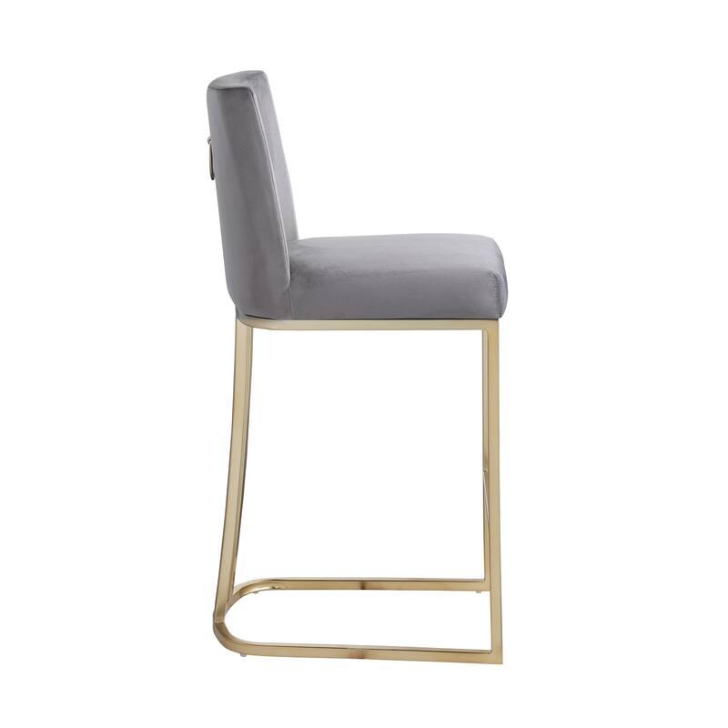 Counter Height 26" Bar Stools with Back, Gold Brushed Barstools