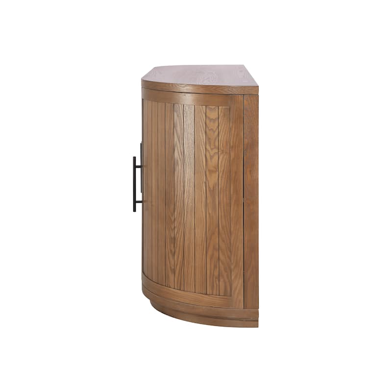 Christopher Knight Home - Elowen Modern Storage Sideboard with Four Doors and Curved Design - 57''×15.75''×32''