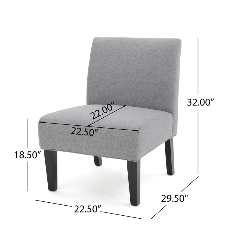 Christopher Knight Home Kassi Modern Fabric Slipper Chair - 22.50" L x 29.50" W x 32.00" H