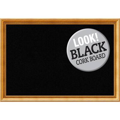 Framed Black Cork Board, Townhouse Gold