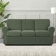 preview thumbnail 64 of 149, Subrtex 9-Piece Stretch Sofa Slipcover Sets with 4 Backrest Cushion Covers and 4 Seat Cushion Covers Sofa - Olive Drab