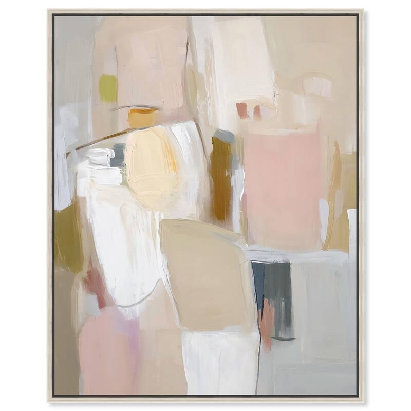 Apricot Cream II Canvas by Art Remedy - Silver - 24" x 30"