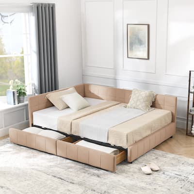 Storage Upholstered Tufted Bed Frame