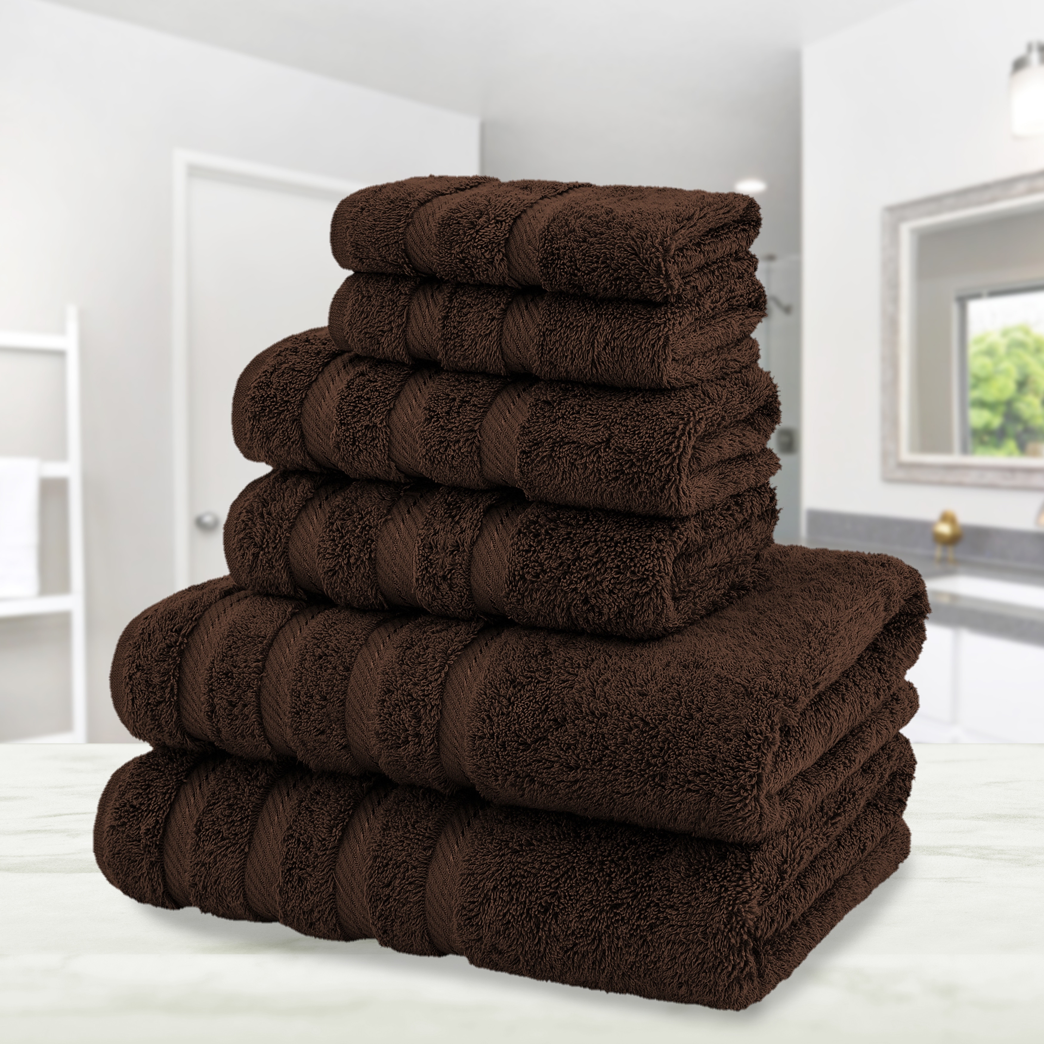 American Soft Towel Sets Linen Premium Luxury Hotel " Spa Quality 6 Piece Set, 