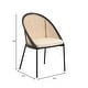 preview thumbnail 56 of 54, Urbane Modern Stylish Dining Chair with Vinyl Fabric Seat and Wicker Back for Dining Room & Kitchen, Set of 4