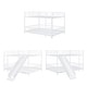 preview thumbnail 27 of 30, Kids Metal Bunk Bed with Slide and Guardrails