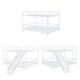 preview thumbnail 9 of 38, Unique Design Full over Full Size Metal Bunk Bed with Slide and Guardrails