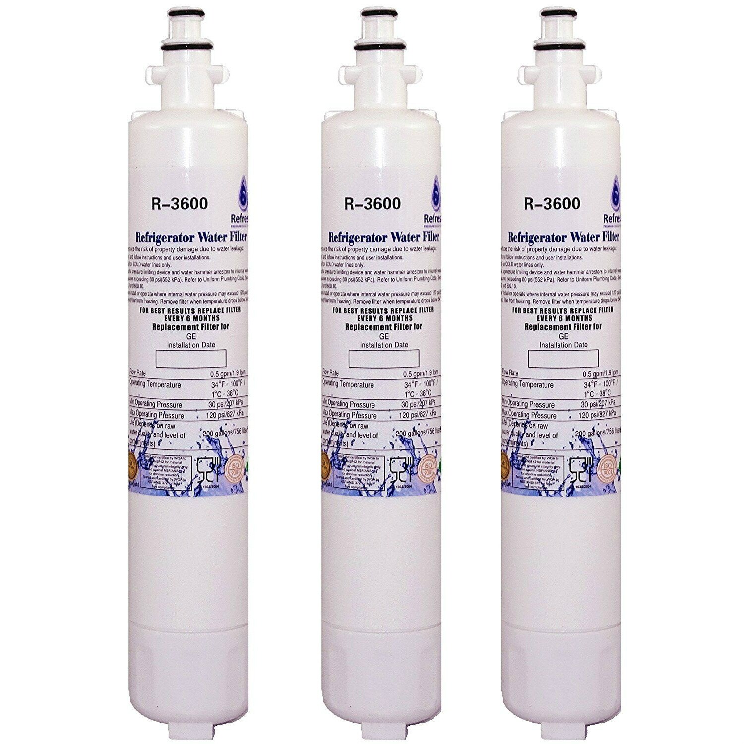 Shop Refresh Rpwf Replacement For Ge Rpwf Refrigerator Water Filter Not Rpwfe 3 Pack White Overstock 22980461