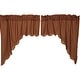 preview thumbnail 5 of 10, Primitive Kitchen Curtains VHC Burgundy Check Swag Pair Rod Pocket Cotton Check - Swag 36x36x16