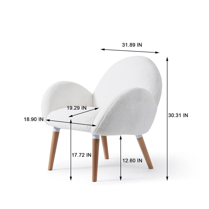 31.89" Upholstered Accent Chair with Beech Frame
