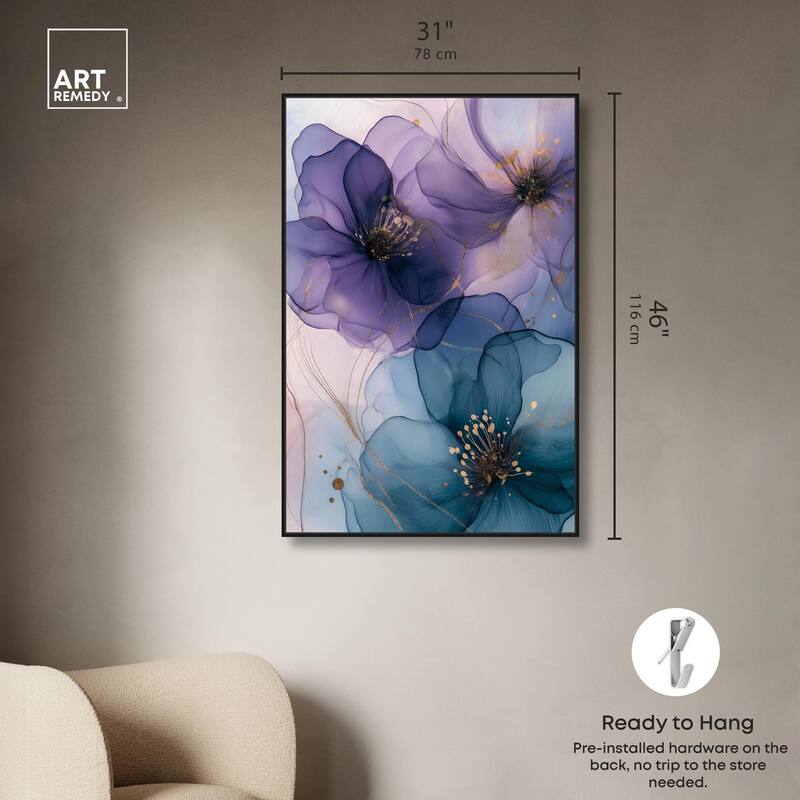 Gilded Cyanescence II Canvas by Art Remedy