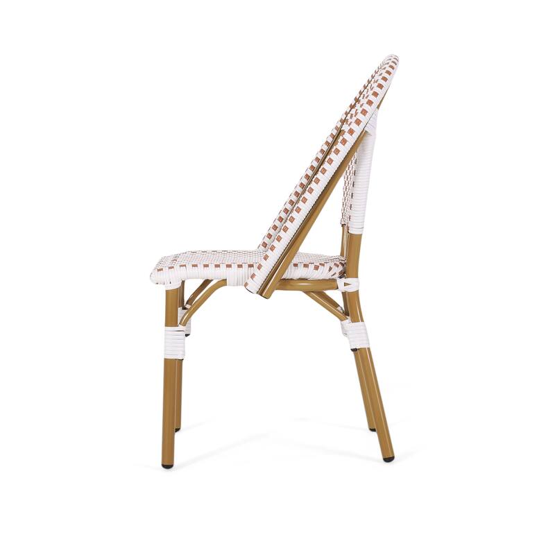 Elize Outdoor French Cafe Chairs (Set of 4) by Christopher Knight Home