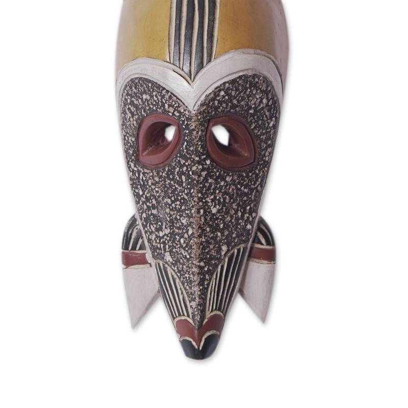 Novica Handmade Traditional Antelope African Wood Mask