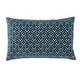 preview thumbnail 11 of 19, Lorient Trellis Lumbar Pillow 13"X21" Cover Only - Blue/Silver