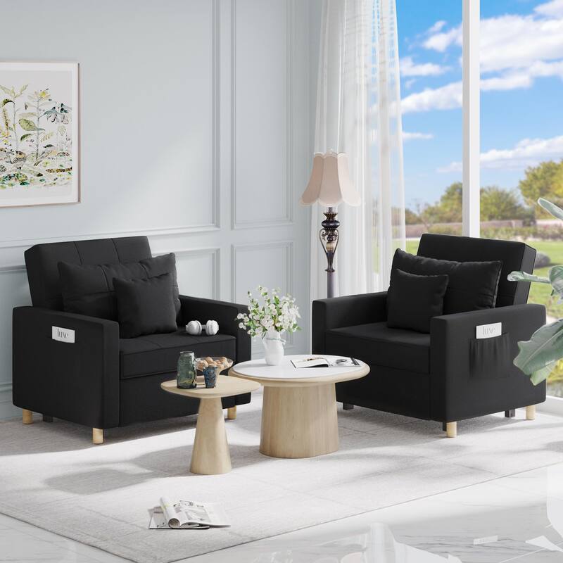 AECOJOY Adjustable Sleeper Chair Bed 3-in-1 Convertible Futon Sofa