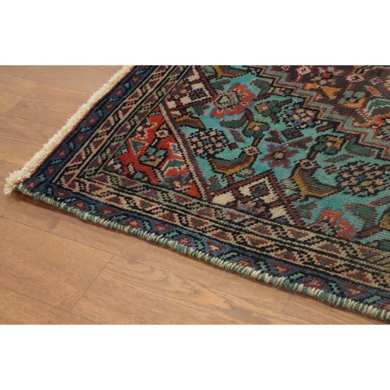 Hand Knotted Oriental 100% Wool Carpet Traditional Medallion Greys & Charcoal Tabriz Area Rug - 6' 3'' X 3' 2''